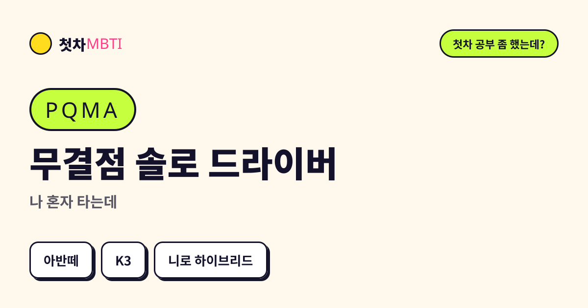 무결점 솔로 드라이버 결과 카드 미리보기